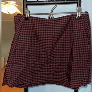 Urban Outfitters Black and Red Checkered Skirt